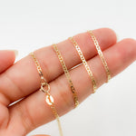 Load image into Gallery viewer, 14k Solid Gold Flat Marina Link Chain
