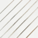 Load image into Gallery viewer, Sterling Silver 2mm Flat Curb Chain