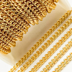 Load image into Gallery viewer, 6007CHRGP. Gold Plated 925 Sterling Silver Curb Chain