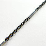 Load image into Gallery viewer, Cable Oxidized Black and Silver Chain with tubes
