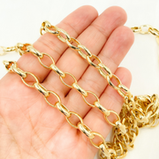 Gold Plated 925 Sterling Silver Smooth Oval Link Chain