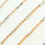 Load image into Gallery viewer, Rose Gold Plated 925 Sterling Silver Satellite Diamond Cut Tube Chain. Z69RGS
