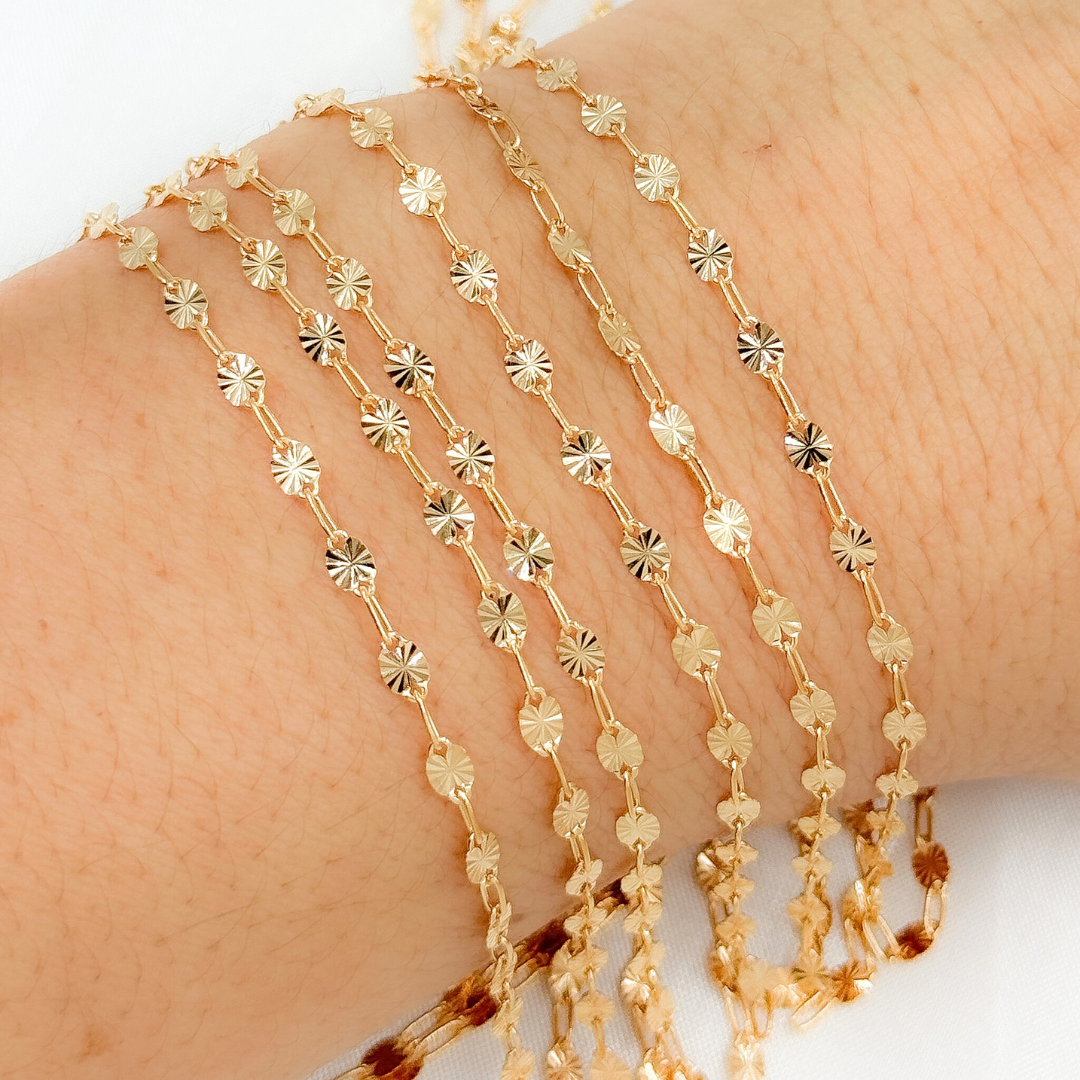 14k Gold Filled Marina and Cable Link Chain