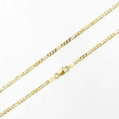 050GA3BGT2A9L001. 14K Solid Gold Figaro Chain
