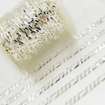 Load image into Gallery viewer, Y87SS. Sterling Silver Figaro Flat Chain
