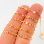 Load image into Gallery viewer, V300GF. 14k Gold Filled Cable and Diamond Cut Marina Link Chain