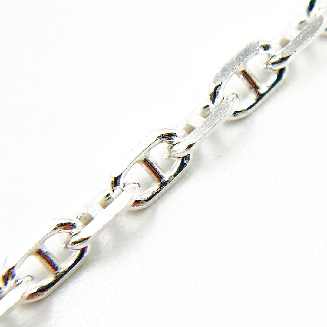 Sterling Silver Diamond Cut Marina Chain