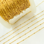 Gold Plated 925 Sterling Silver Cube Link Chain