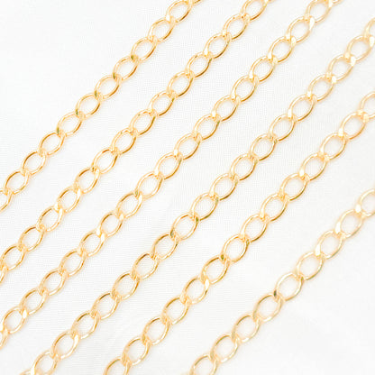 14K Gold Filled Oval Curb Chain