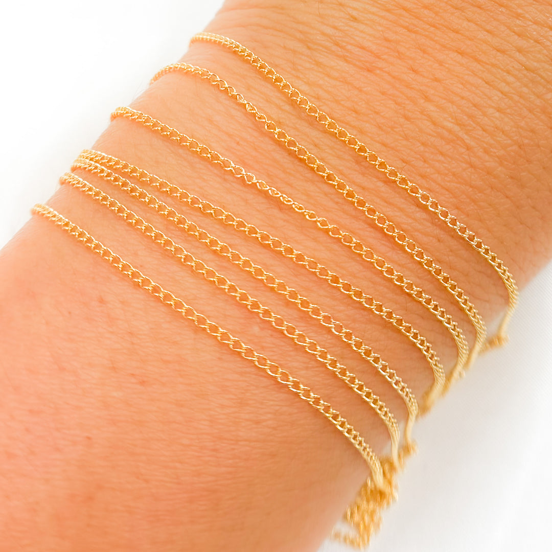 1318CGF. 14K Gold Filled Curb Chain