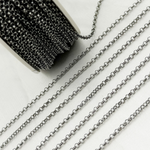 Load image into Gallery viewer, Oxidized 925 Sterling Silver Rolo Chain
