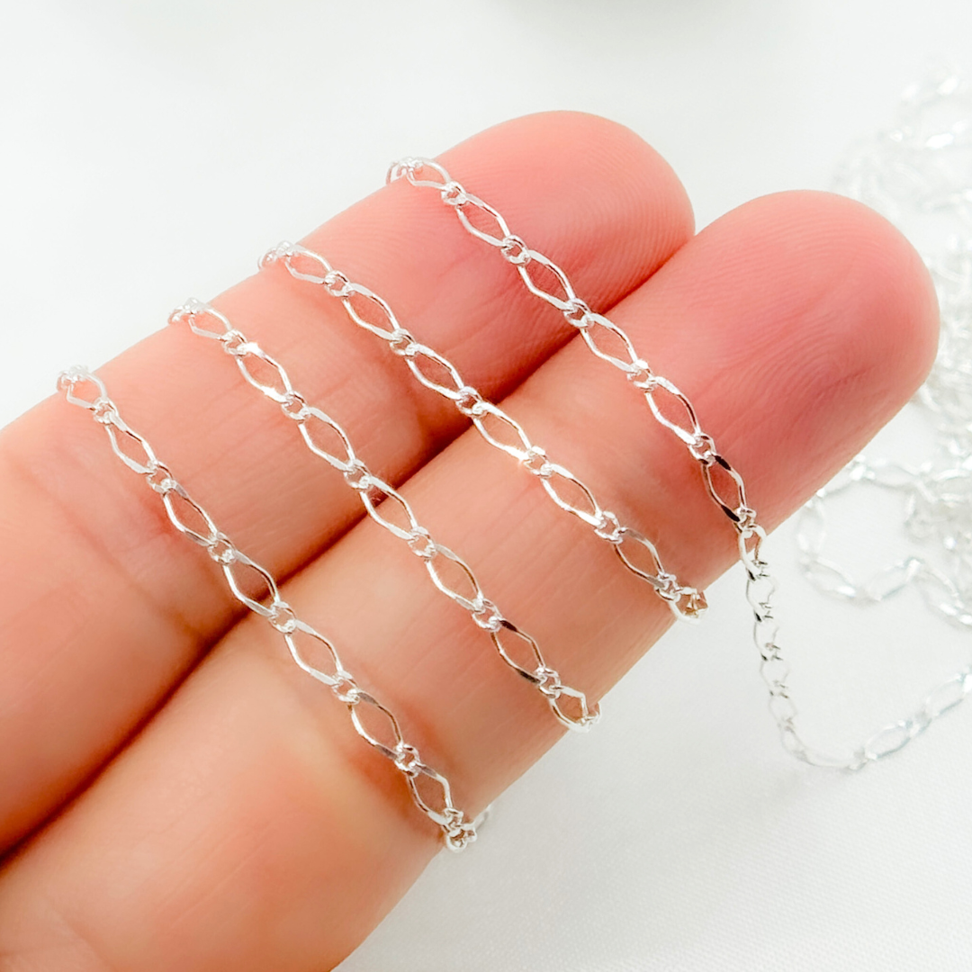Sterling Silver Long and Short Link Chain