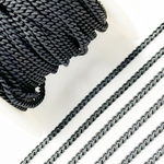 Load image into Gallery viewer, X22BRM.  Sterling Silver Black Rhodium Matt Finish Curb Chain
