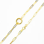 Load image into Gallery viewer, TRE008. 14K Yellow Gold Hollow Flat Paperclip Chain