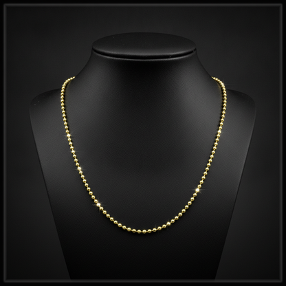 150CP. 14k Solid Yellow Gold Bead Chain