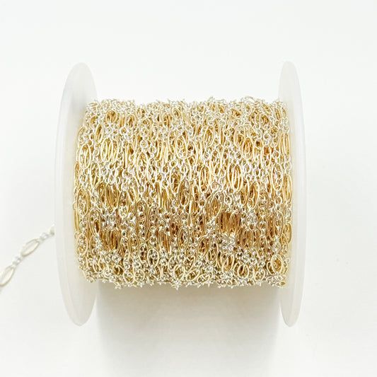XM/1023. Two Tone Oval and Round Links Chain