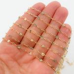 Load image into Gallery viewer, V295ENGF. 14K Gold Filled Enamel Chain with Paperclip &amp; Diamond-Cut Marina Links