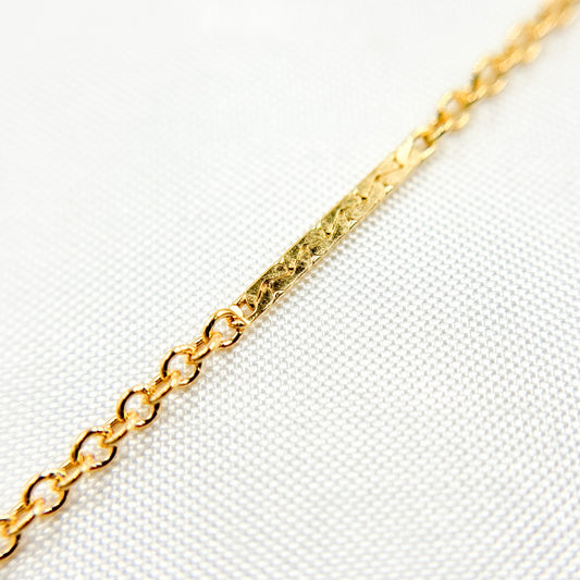 14K Gold-Filled Cable and Bars Chain