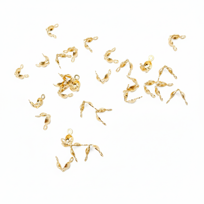 4001181. Gold Filled Clamshell Bead Tip with Two Rings