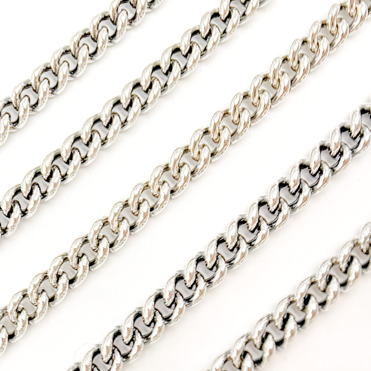 Oxidized Sterling Silver Curb Chain