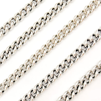 Oxidized Sterling Silver Curb Chain