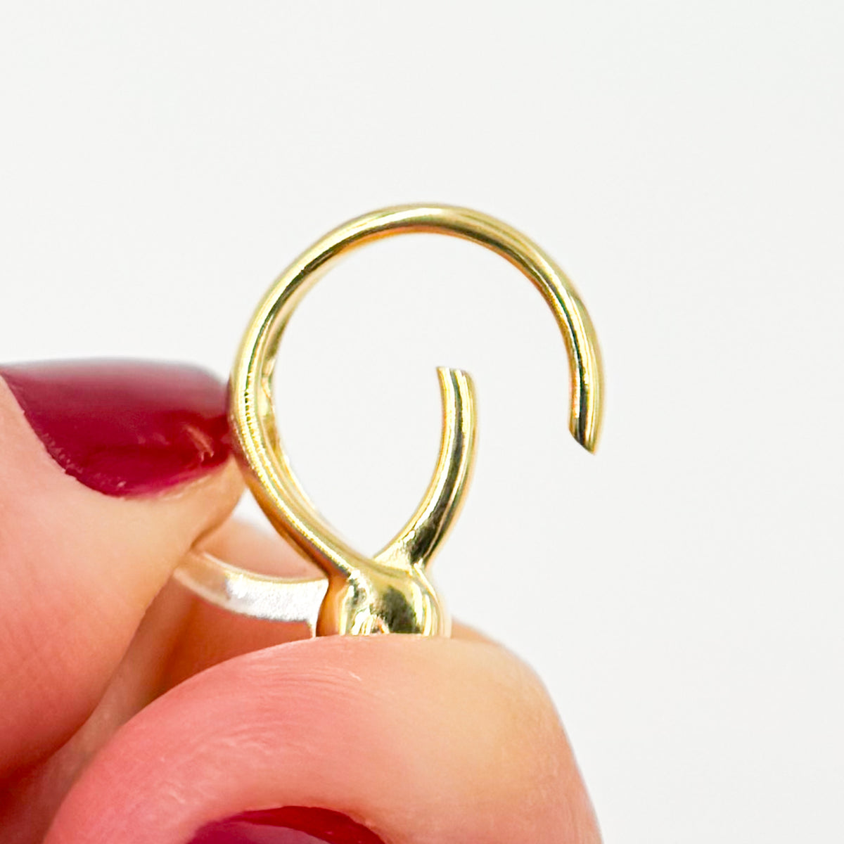 Gold-plated Sterling Silver Round Trigger Clasp