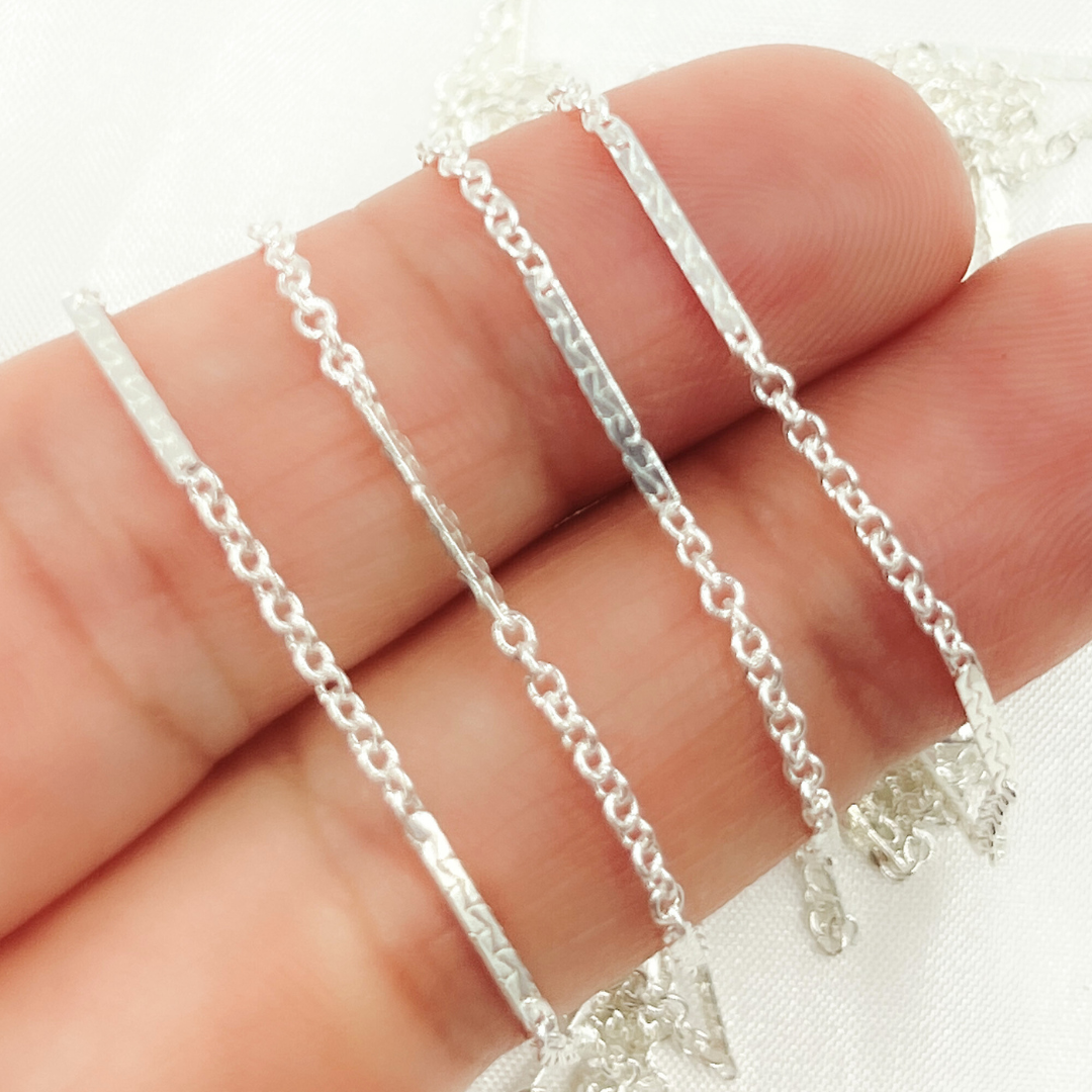 925 Sterling Silver Cable Bar Chain