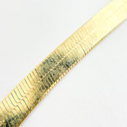 Gold Plated 4.3mm Herringbone Necklace