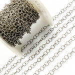 Load image into Gallery viewer, Oxidized Sterling Silver Twisted Round Link Chain