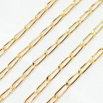 Load image into Gallery viewer, 299GF. Gold Filled Curb Paperclip Chain
