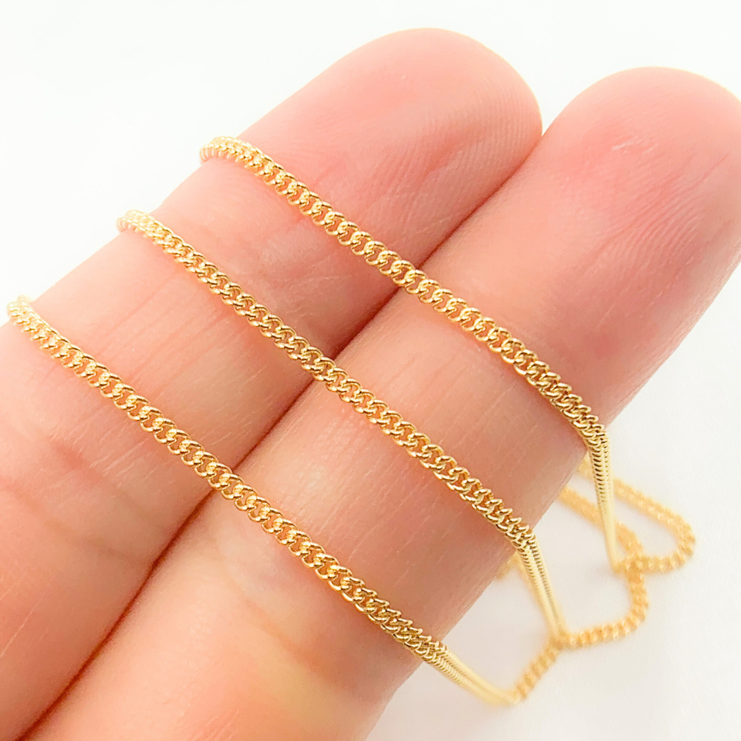 14K Gold Filled Curb Chain.