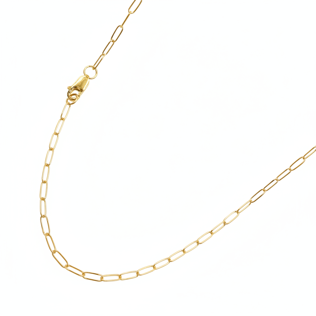 1606GFNecklace. 14K Gold-Filled Smooth Paperclip Finished Necklace
