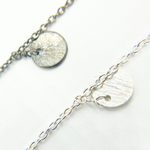Load image into Gallery viewer, Sterling Silver Disc Dangle Wire Chain
