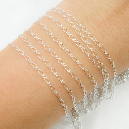 Sterling Silver Long and Short Link Chain