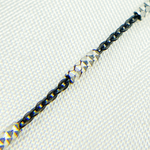 Load image into Gallery viewer, Black Rhodium 925 Sterling Silver Satellite Diamond Cut Tube Chain. Z69SB
