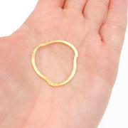 GPBS13. 25MM Gold-plated Sterling Silver Brushed Uneven Connector