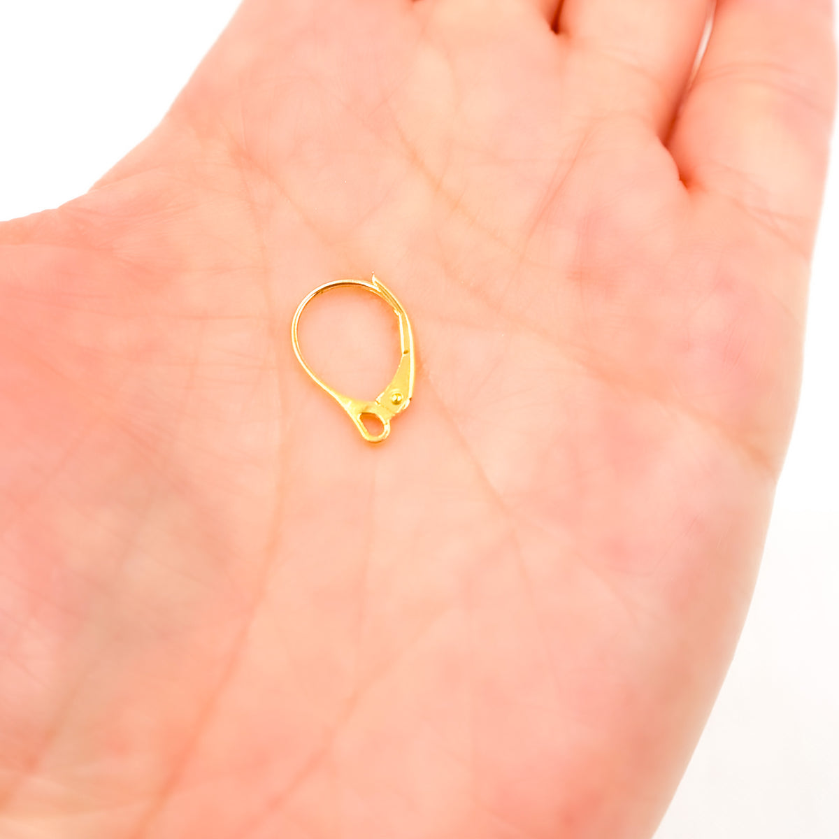 Gold Plated Sterling Silver Lever Back Ear Wire
