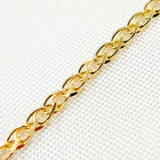 14K Solid Gold Wheat Chain by the Foot