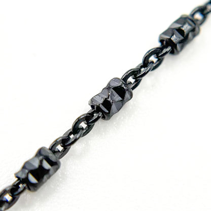 Black Rhodium Sterling Silver Satellite Necklace