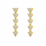 Load image into Gallery viewer, EFG52163. 14K Solid Gold Diamond Dangle Earrings