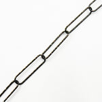 Load image into Gallery viewer, Y79DCBR. Black Rhodium Sterling Silver Diamond Cut Paperclip Chain

