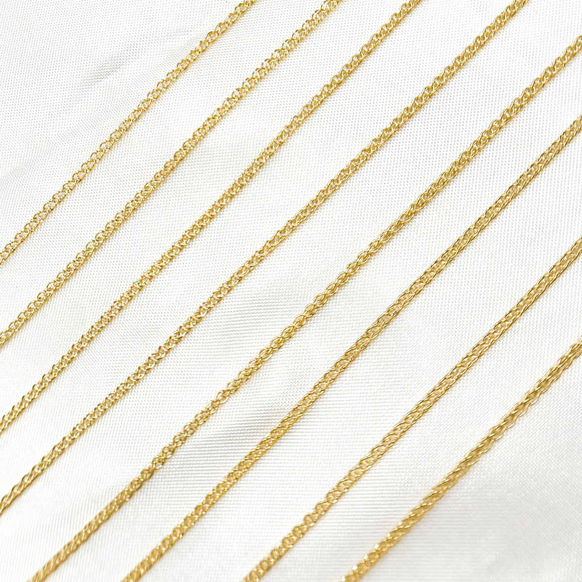 14K Solid Gold Wheat Chain