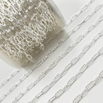 Load image into Gallery viewer, Y42SS. Sterling Silver Diamond Cut Paperclip Chain
