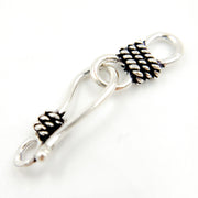 White Sterling Silver Toggle Clasp
