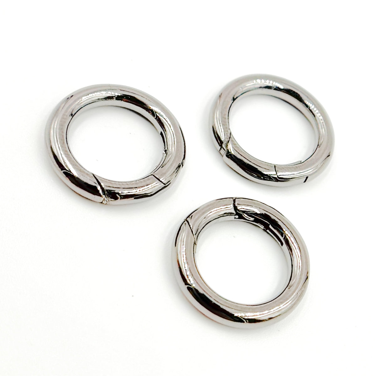 13MM Black Rhodium Sterling Silver Round Clasp