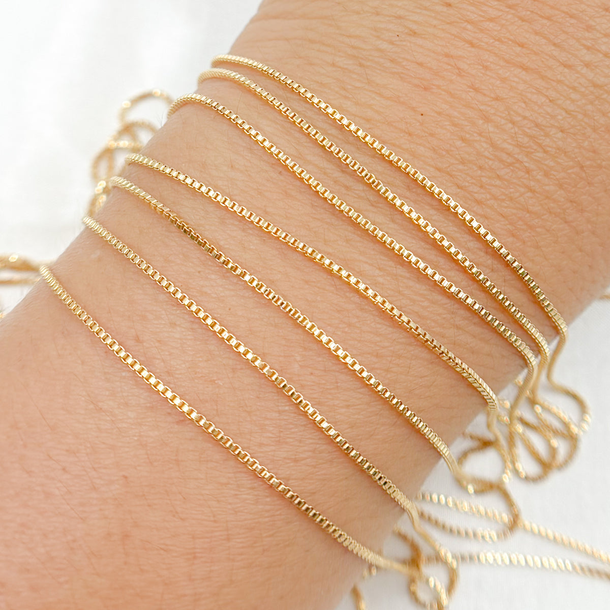 14k Gold Filled 1mm Link Box Chain