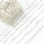 Load image into Gallery viewer, Sterling Silver Diamond Cut Paperclip Chain
