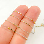 Load image into Gallery viewer, 025R02E3TP0G8LbyFt. 14K Solid Gold Satellite Bar Chain
