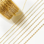 Load image into Gallery viewer, 040FBFL5L913BYFT. 14K Solid Gold Flat Oval Link Chain
