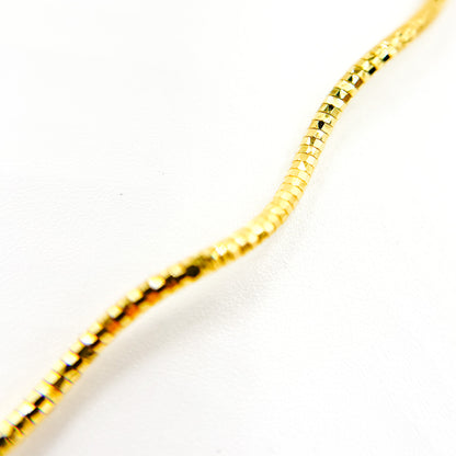 Sterling Silver Gold Plated Snake Omega Necklace